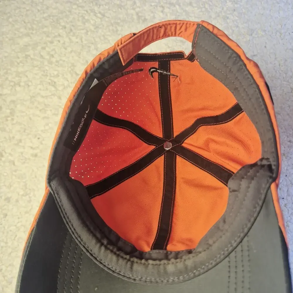 Nike Golf AeroBill Classic99 Hat Orange Dri-FIT Adjustable Strapback Cap 20XI